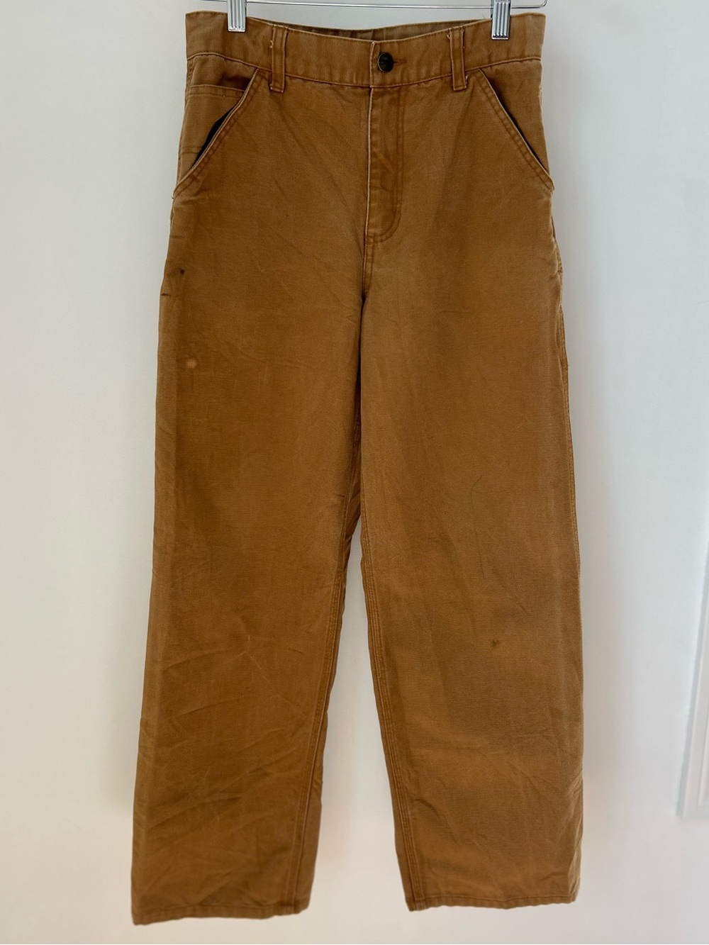 Carhartt Youth 14 Brown Duck Canvas Carpenter Work Pants